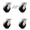Service Caster 5 Inch Kingpinless Polyolefin Wheel Swivel Caster Set with Swivel Lock SCC SCC-KP30S520-POR-BSL-4 - alternate 1